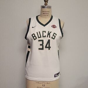 NBA Milwaukee Bucks Jersey with Black and Silver Details